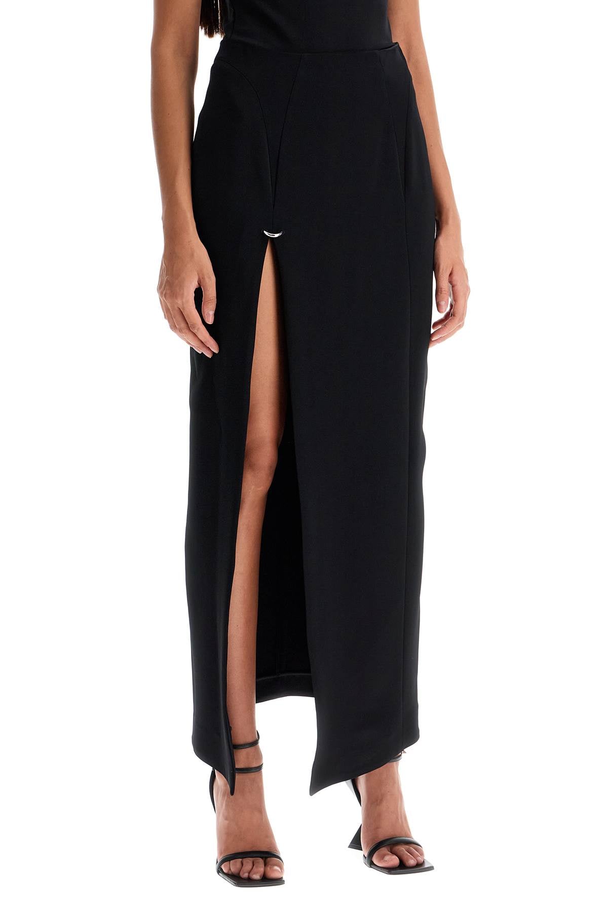 Mugler Long Skirt With Piercing Detail