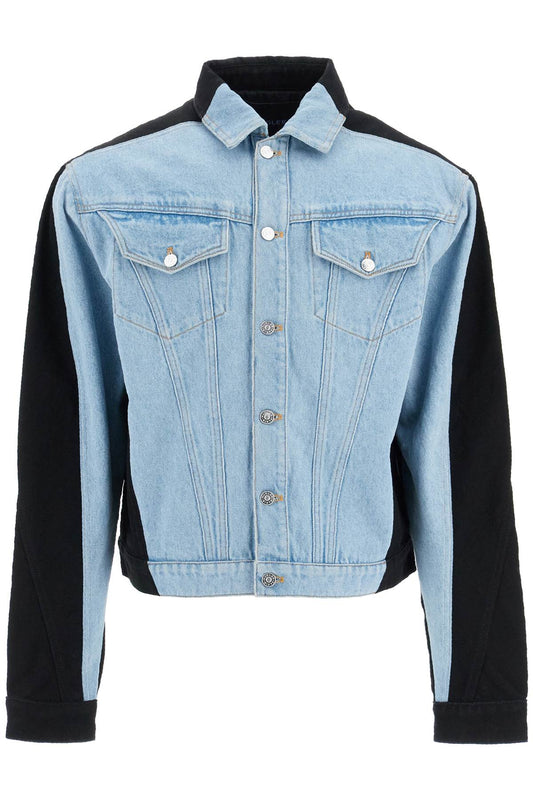 MUGLER Giacca In Denim Bi-Colore