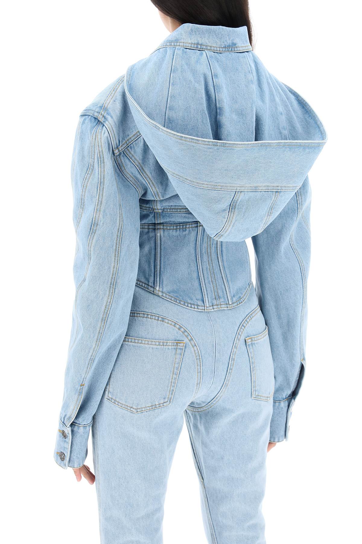 MUGLER Giacca In Denim Con Corsetto