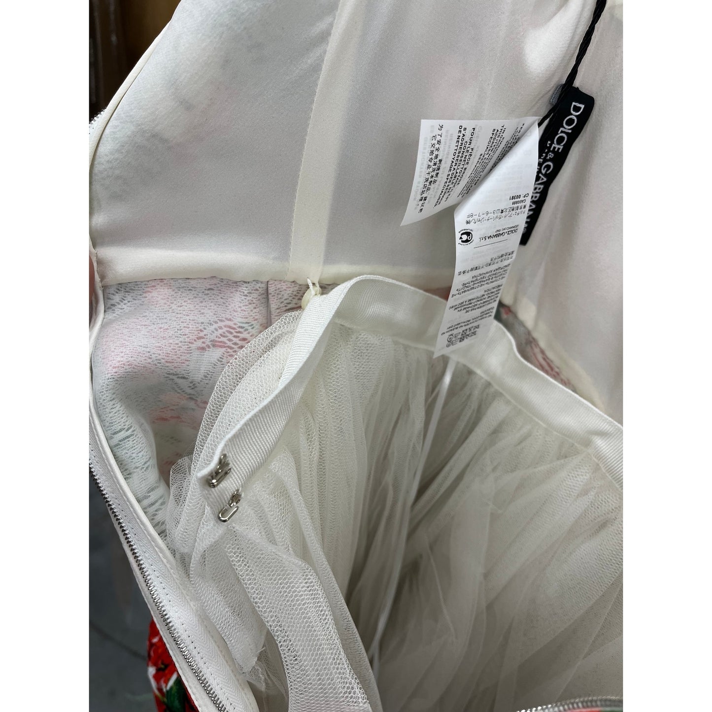 NWT Dolce & Gabbana Red Floral Geranium Pleated Mini Dress IT 42 M