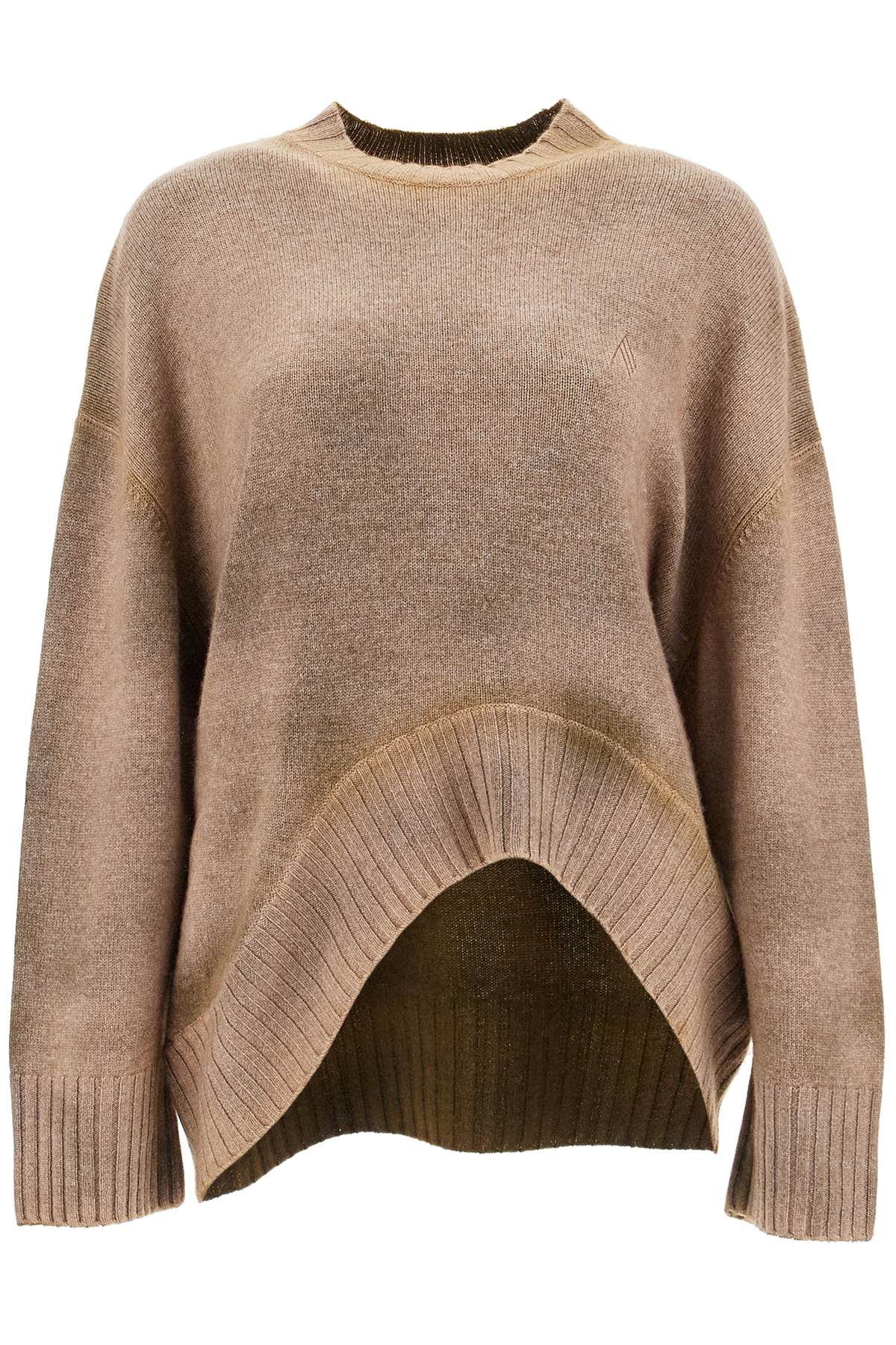 The Attico Asymmetric Wool And Cashmere Pullover