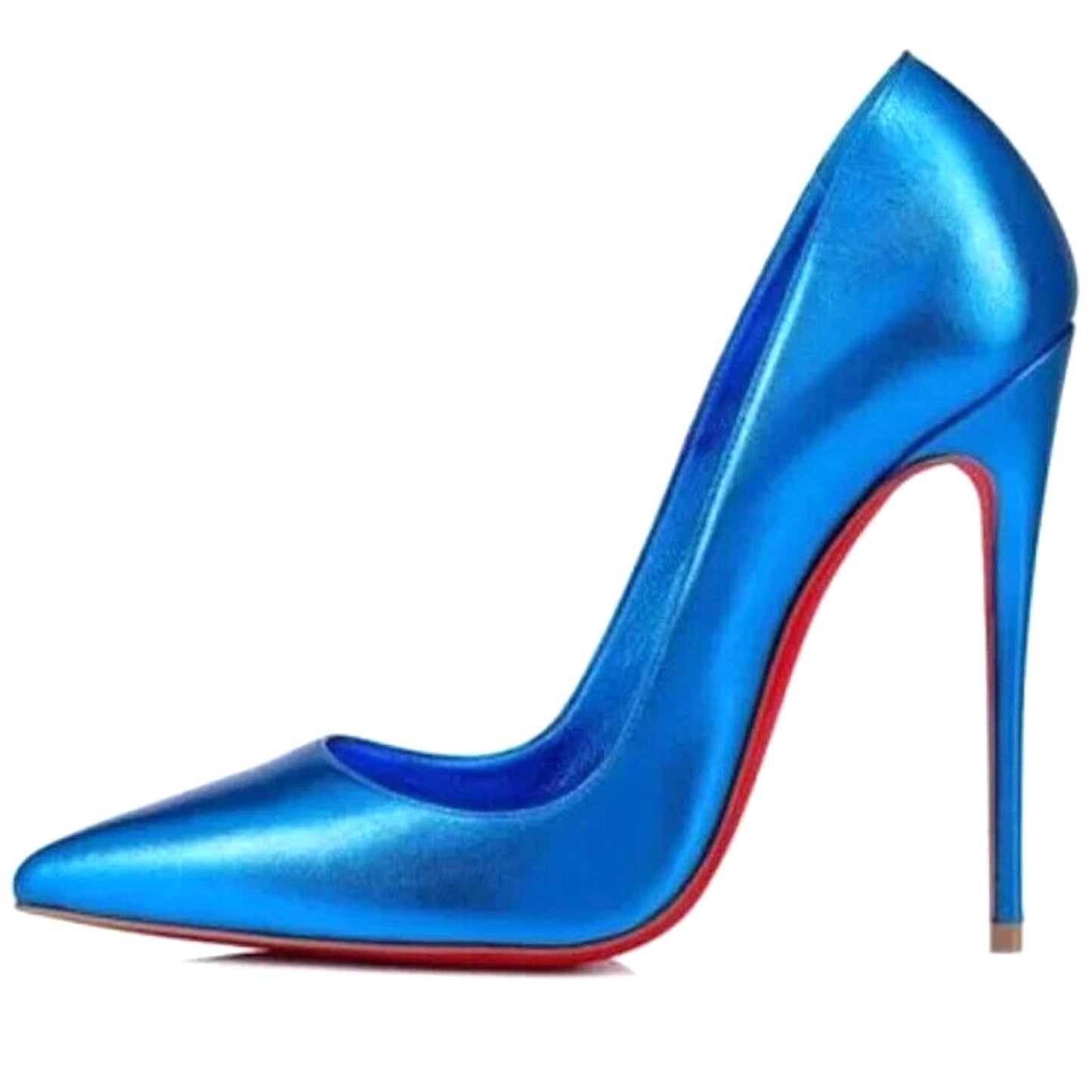 Christian Louboutin So Kate 120 pointed toe Metallic Blue pumps