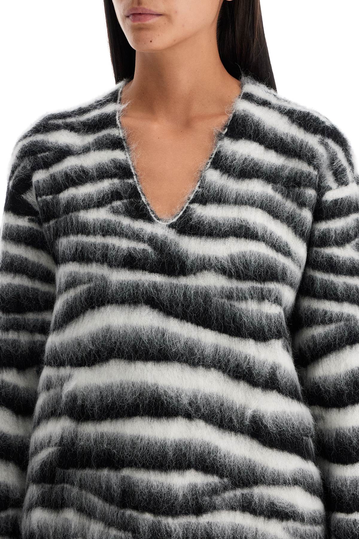 Marc Jacobs Zebra Print Wool And Mohair