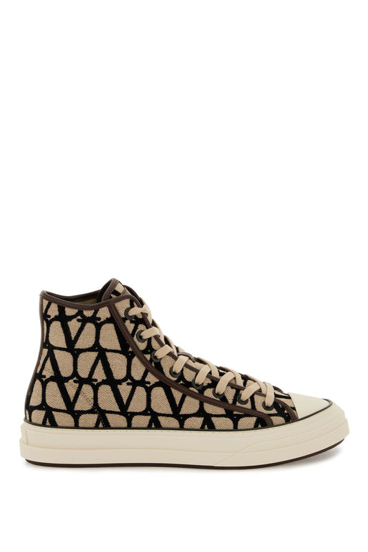 Valentino Garavani Totaloop Toile Iconographe High-Top Sneakers