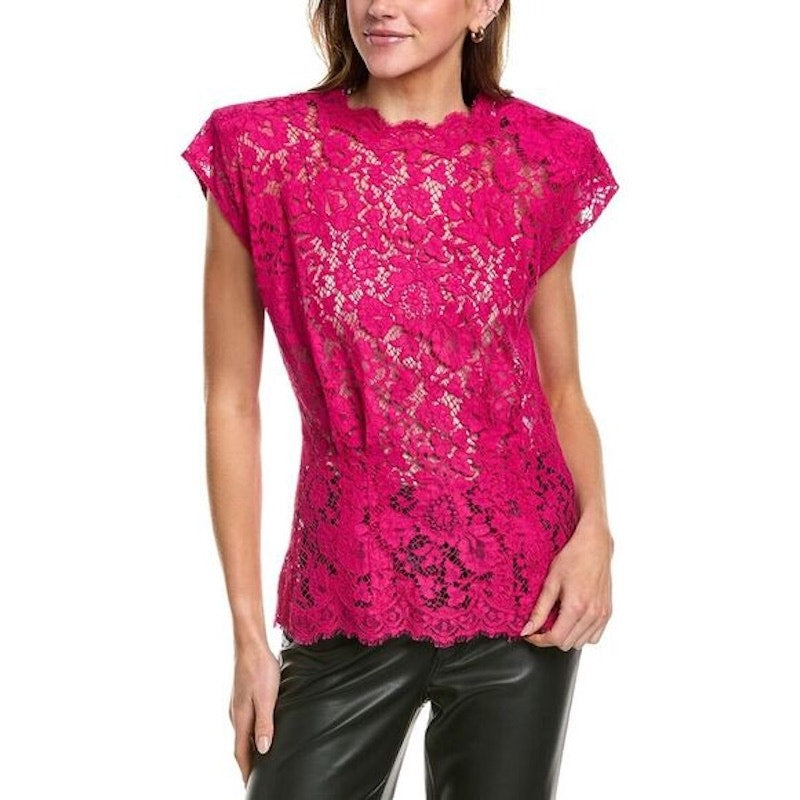 NWT Dolce & Gabbana Pink Lace Sleeveless Tank Top Blouse IT 40 S