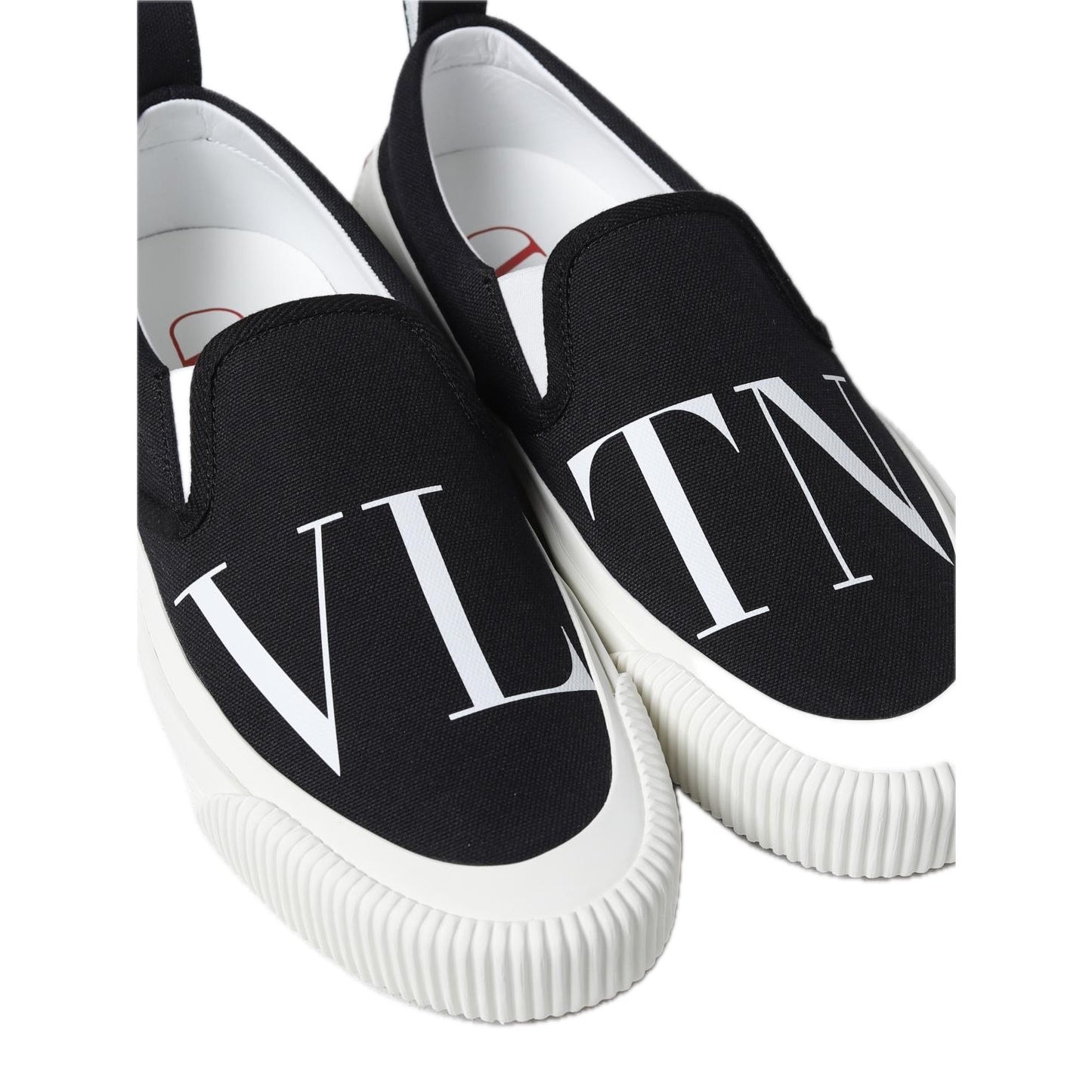 Valentino Garavani  Black Vltn Canvas Slip-on Sneakers