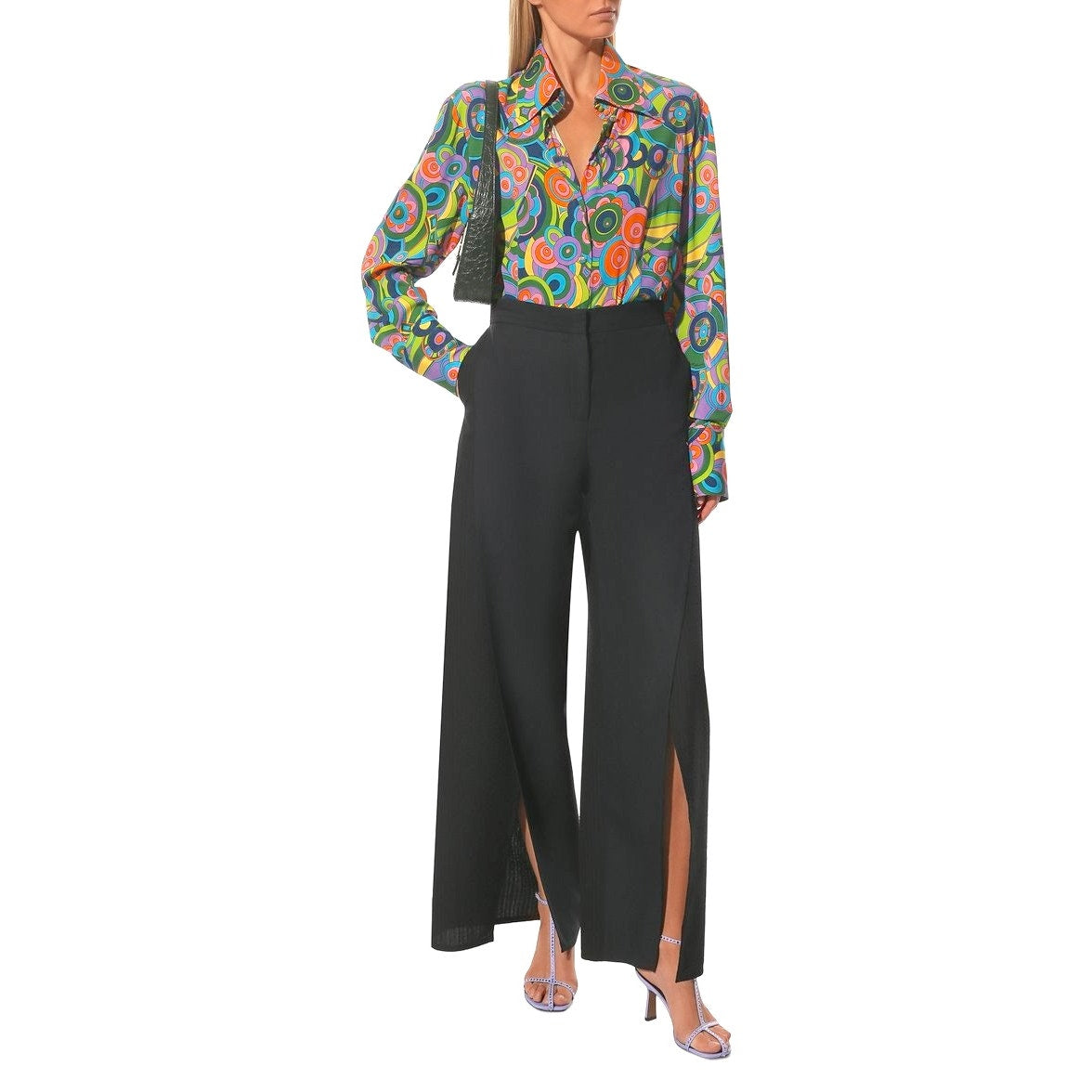 NWT Dolce & Gabbana Silk abstract Print Blouse Shirt Multicolor  IT 40 US S