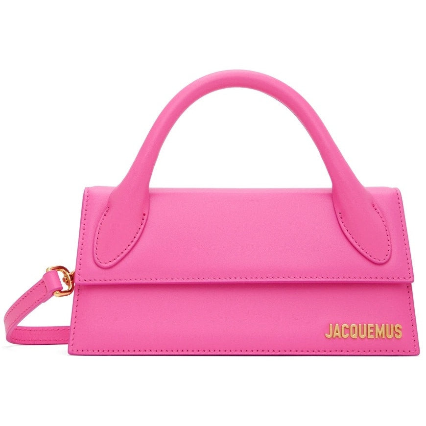 JACQUEMUS Pink Les Classiques 'Le Chiquito long' top handle bag