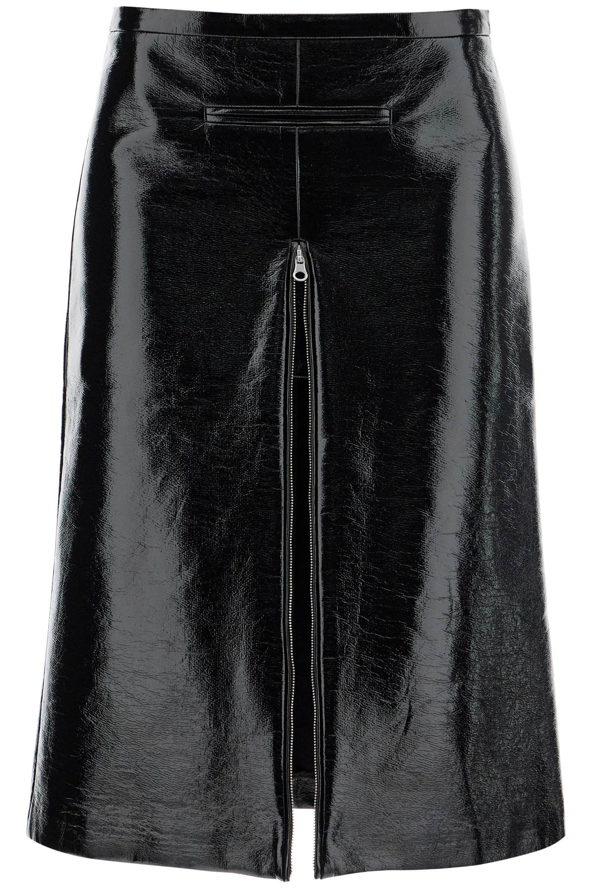 Courreges Vinyl Midi Skirt In Seven