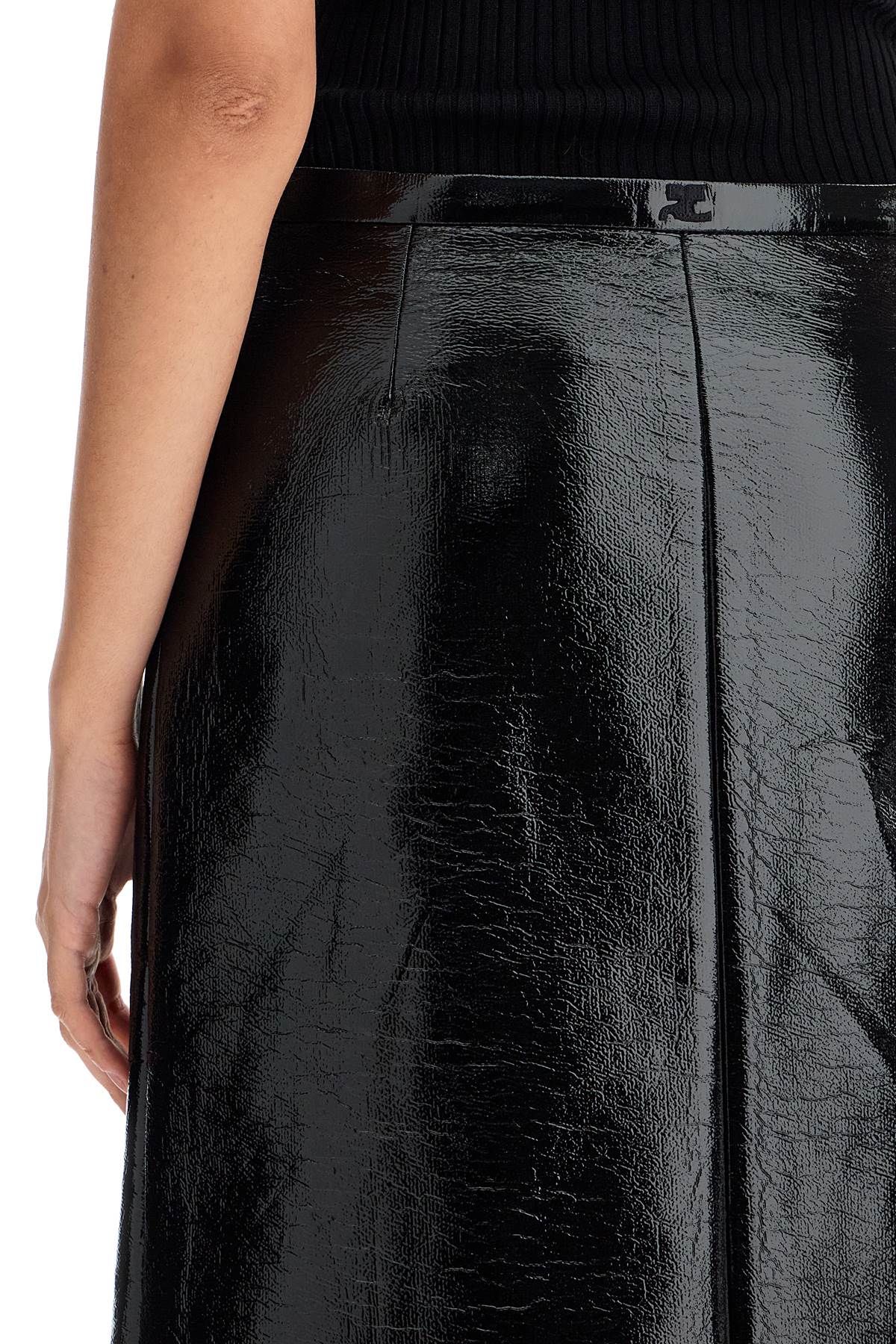 Courreges Vinyl Midi Skirt In Seven