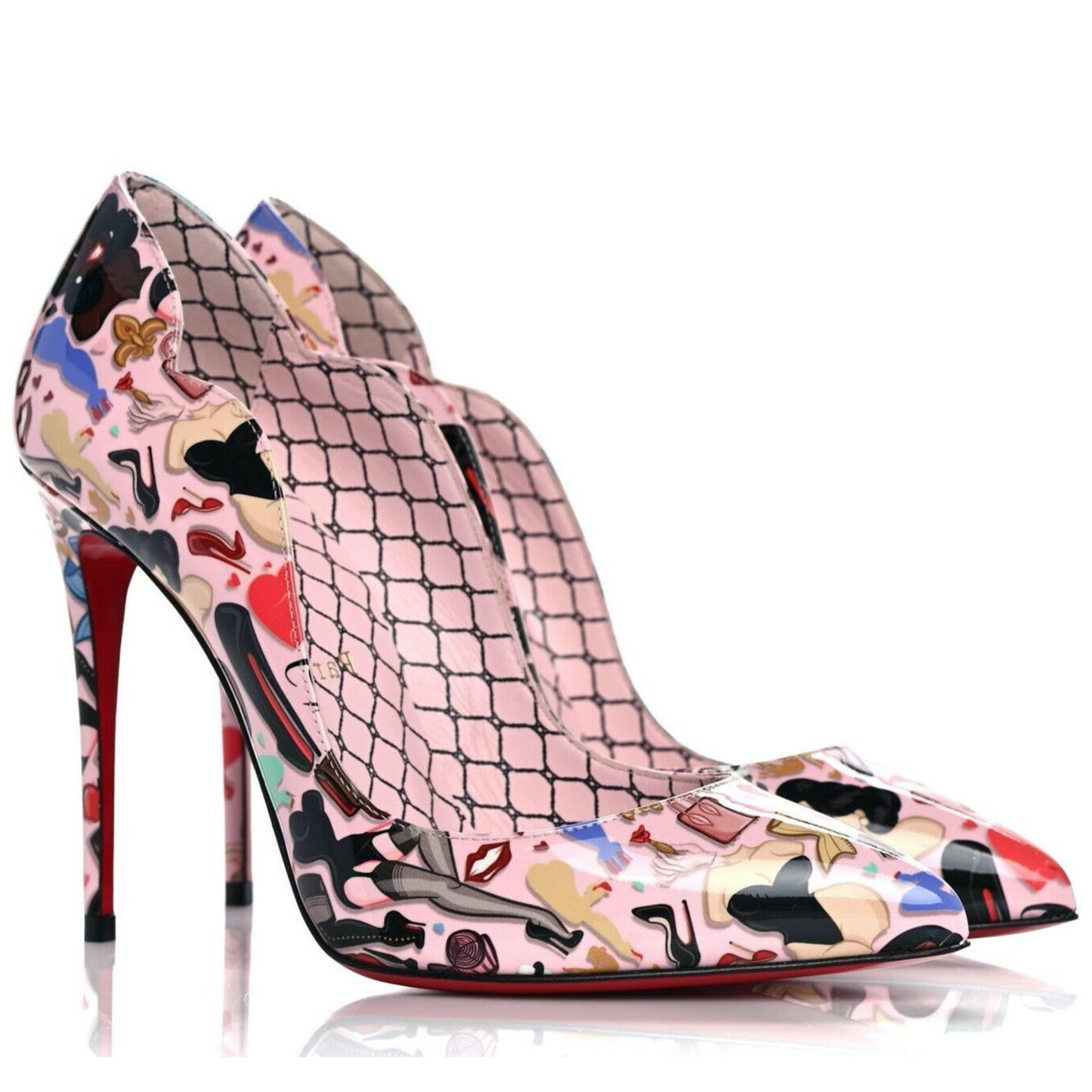 Christian Louboutin Hot Chick Dr Bored Limited Edition Pink Multi Pumps 37.5