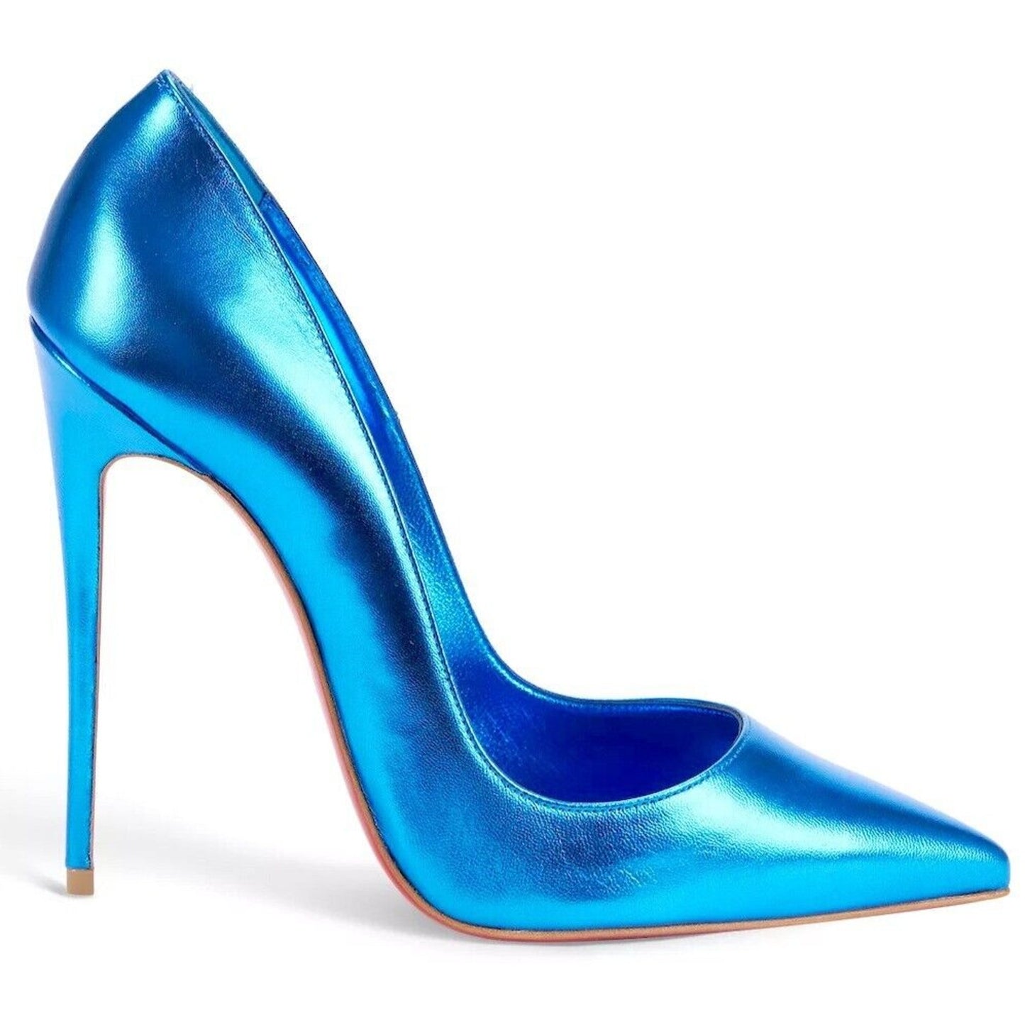 Christian Louboutin So Kate 120 pointed toe Metallic Blue pumps
