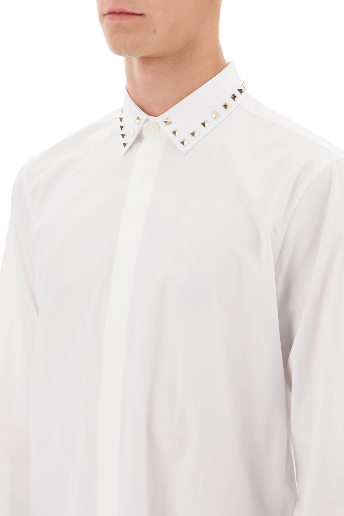 Valentino Garavani Shirt With Rockstud Untitled Studs