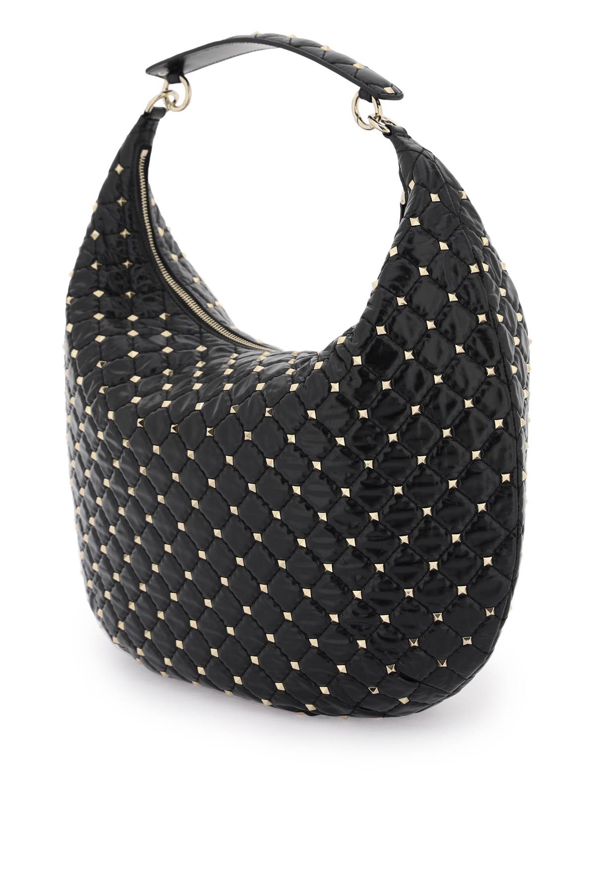 Valentino Garavani Leather Rockstud Spike Hobo Bag