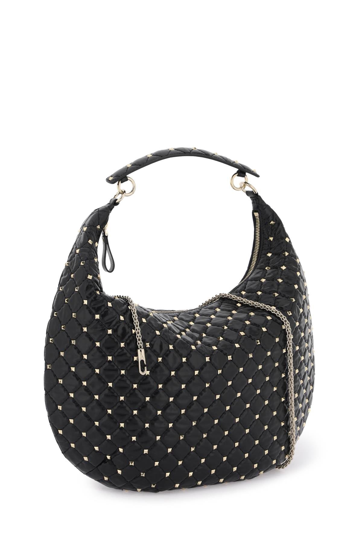 Valentino Garavani Leather Rockstud Spike Hobo Bag