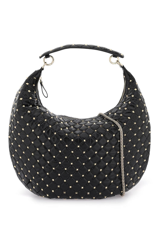 Valentino Garavani Leather Rockstud Spike Hobo Bag