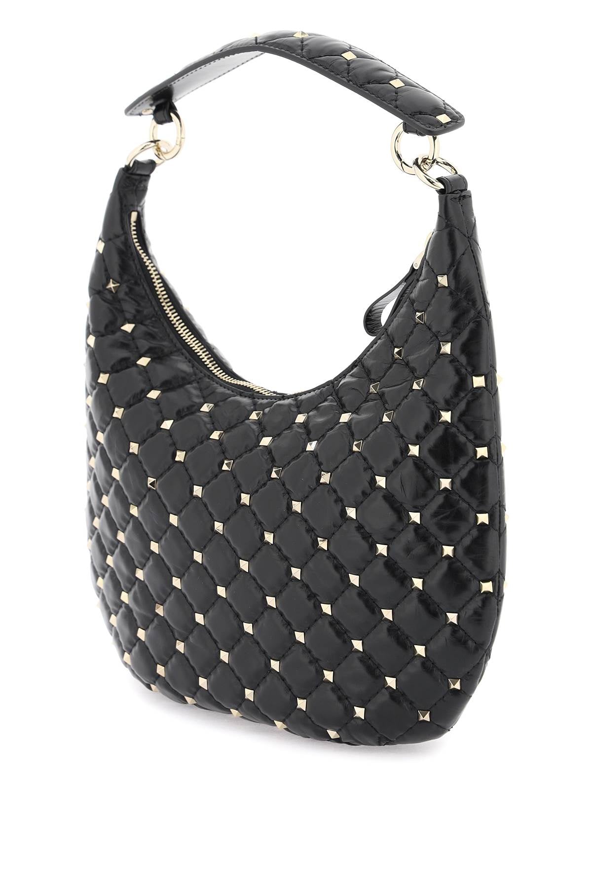 Valentino Garavani Small Leather Rockstud Spike Hobo Bag