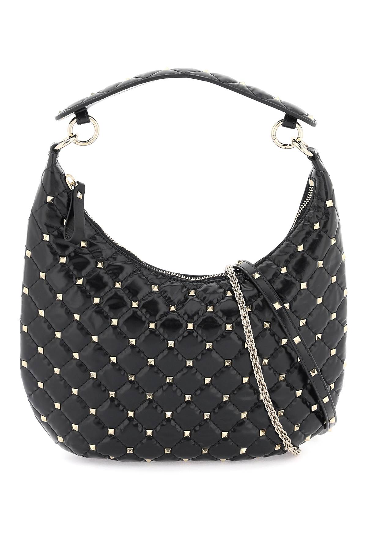 Valentino Garavani Small Leather Rockstud Spike Hobo Bag