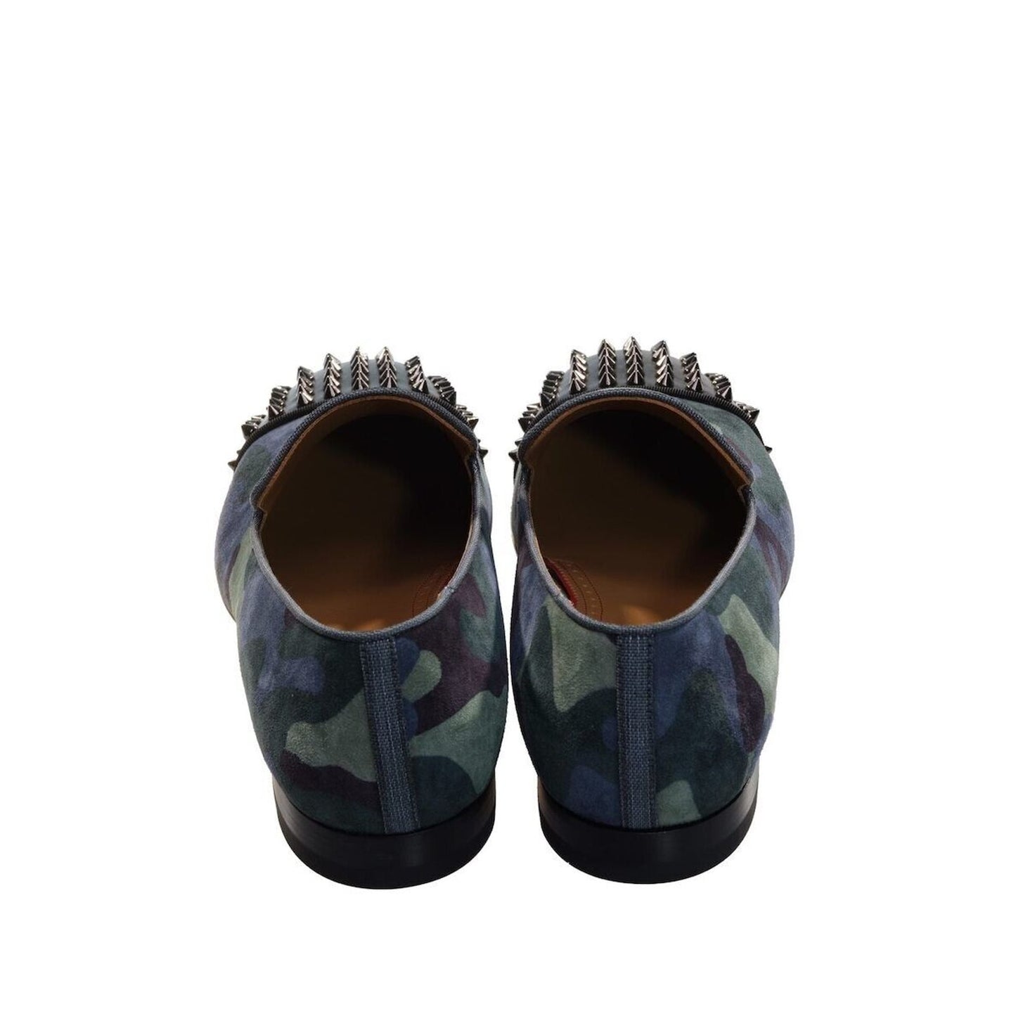 Christian Louboutin Spooky Flat Camouflage Stud Suede Blue