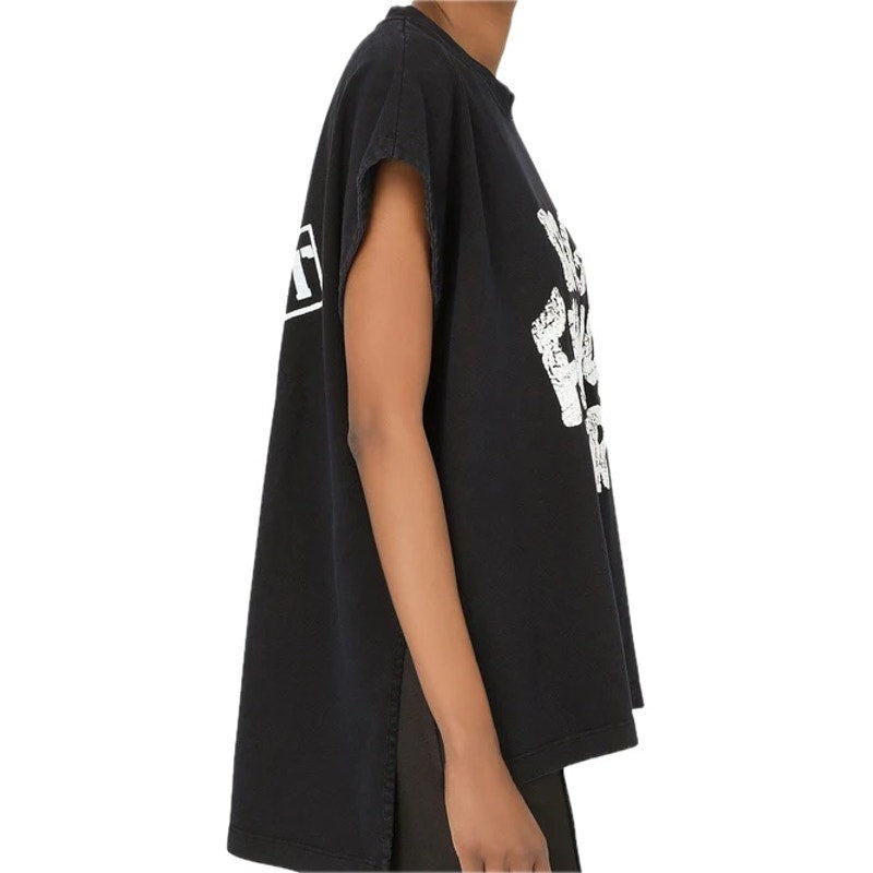 NWT Dolce & Gabbana Black D&G Fashion Tour step-hem T-Shirt IT 36 XXS