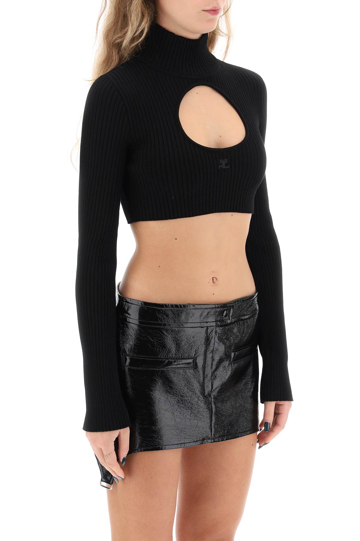 Courreges Cut-Out Crop Top