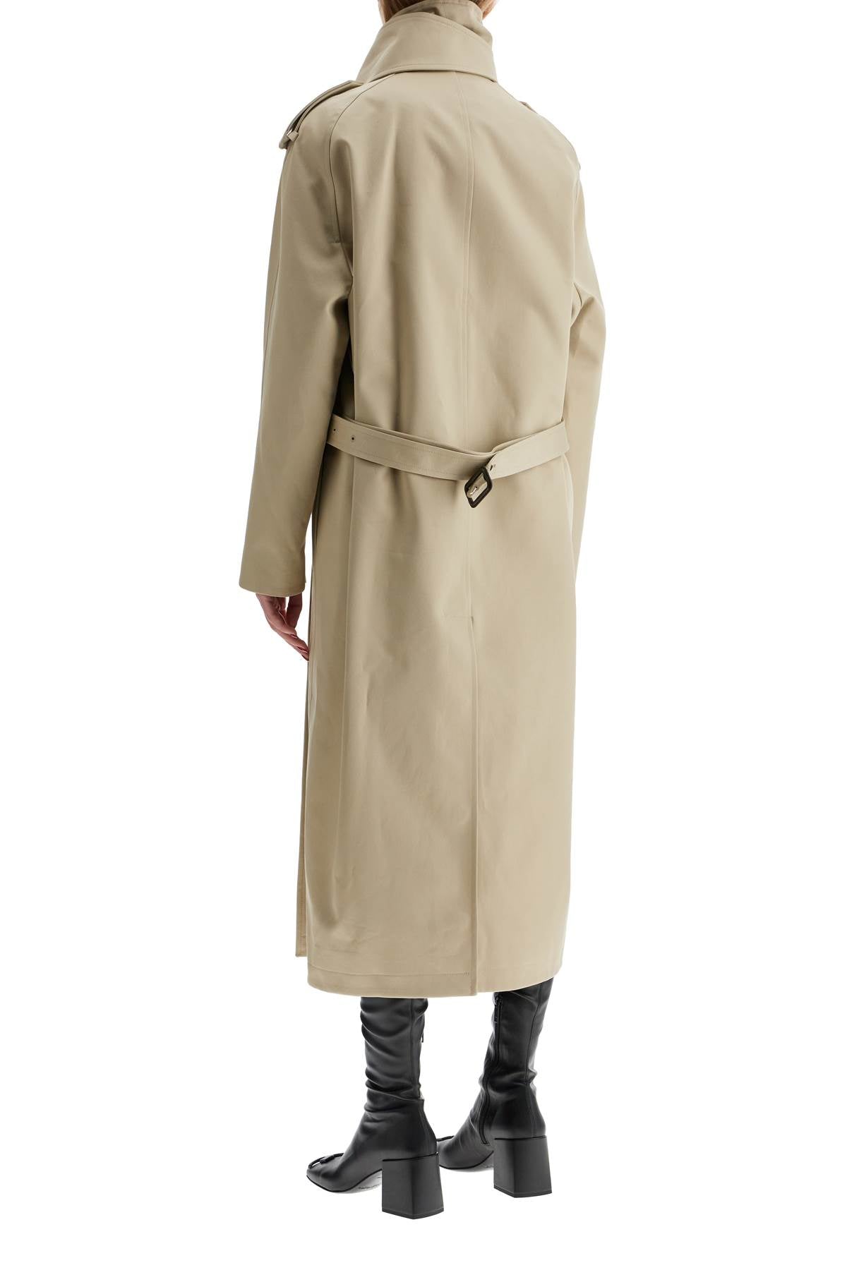 Courreges Long Trench Coat With Asymmetrical Closure