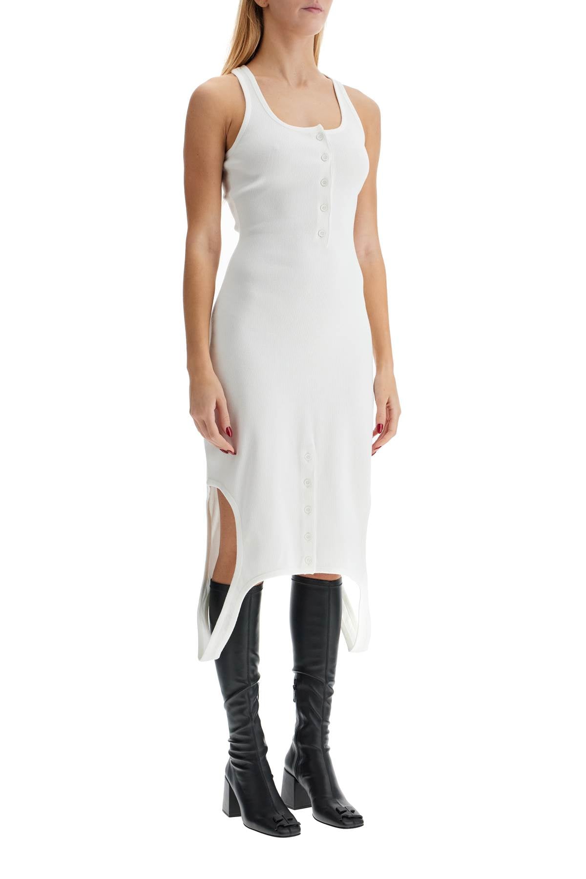 Courreges Pleat Dress With Midi Length