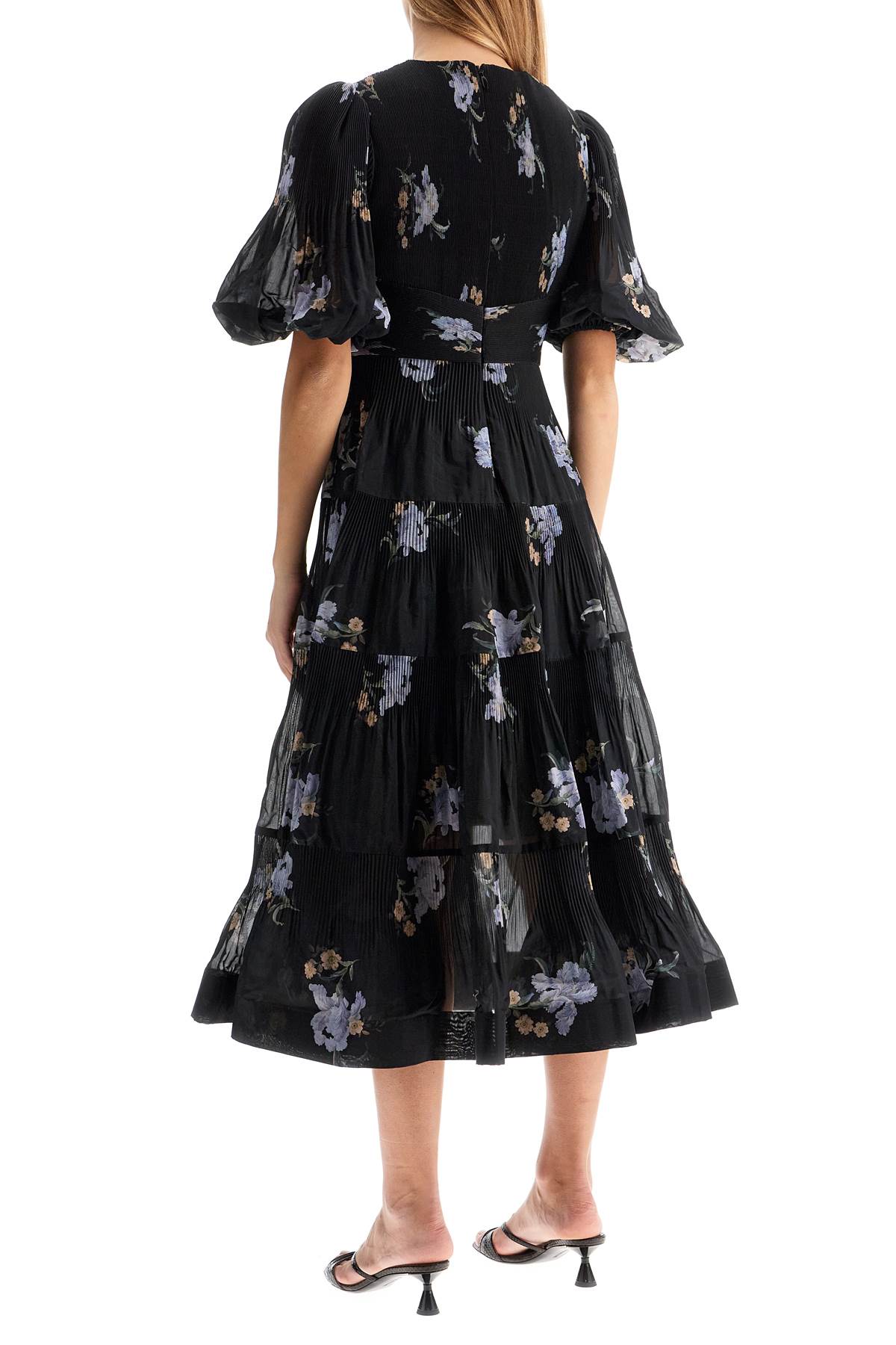 Zimmermann Floral Pleated Midi Dress