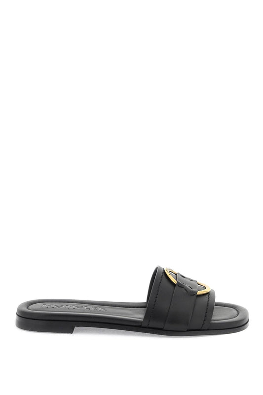 Moncler Leather Bell Slides For