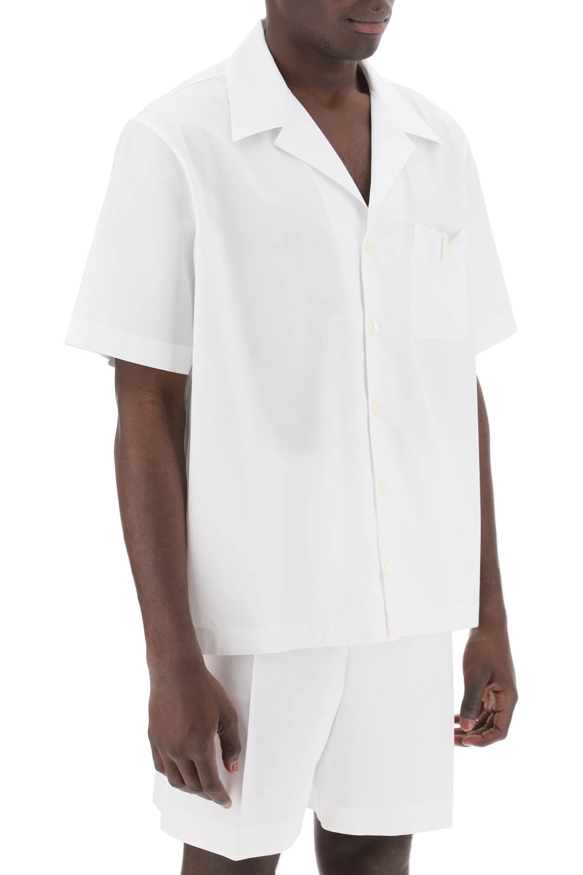 Valentino Garavani V Detail Bowling Shirt With V-