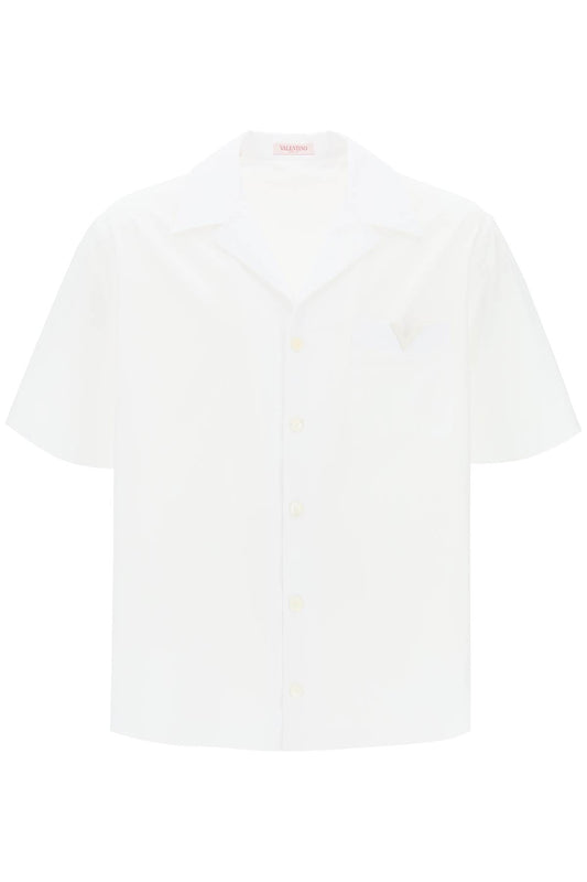 Valentino Garavani V Detail Bowling Shirt With V-