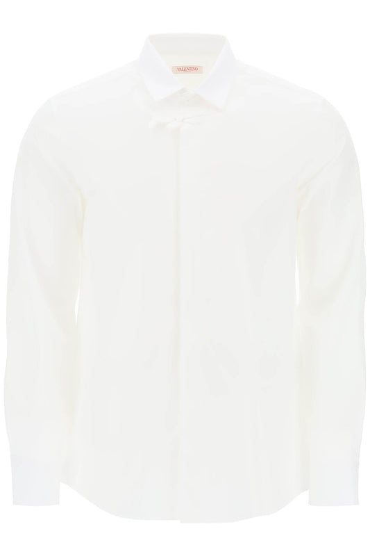 Valentino Garavani Poplin Shirt With Flower Patch Detail