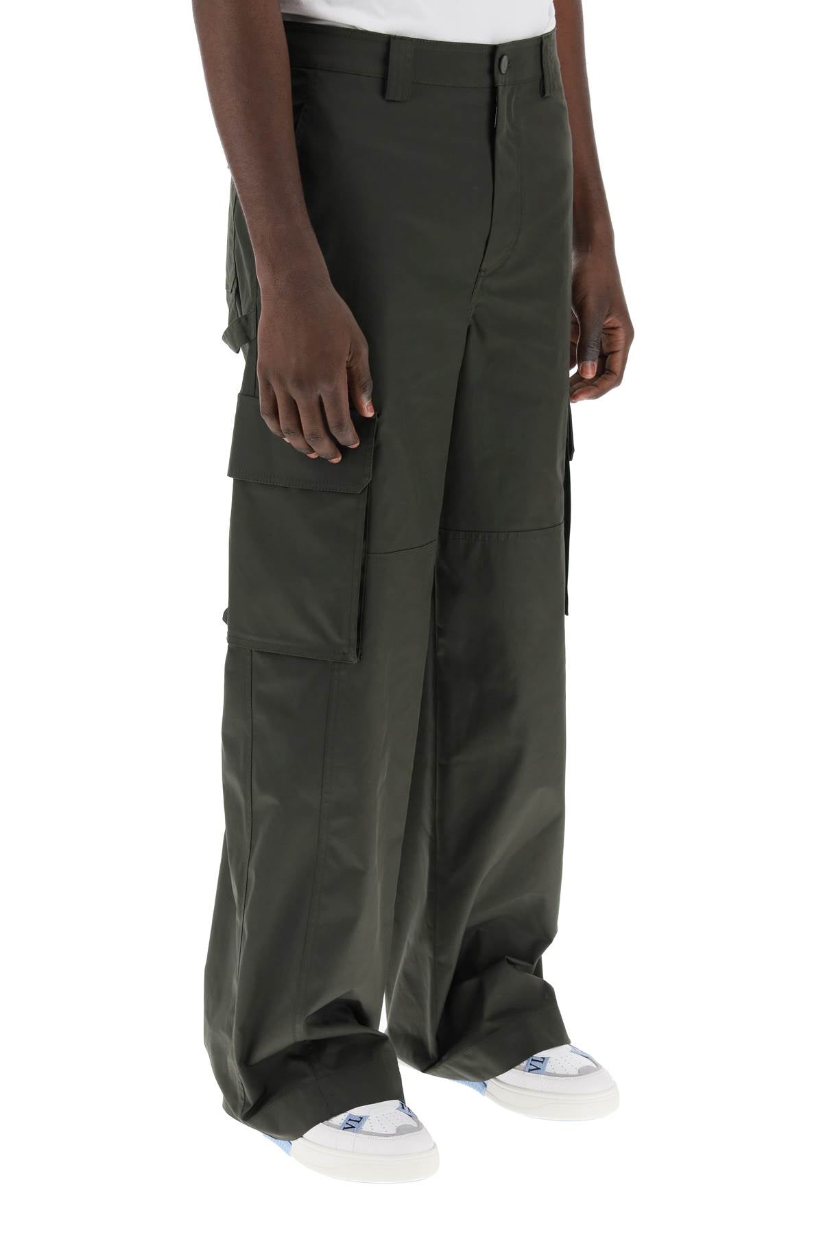 Valentino Garavani Cargo Pants In Stretch Nylon