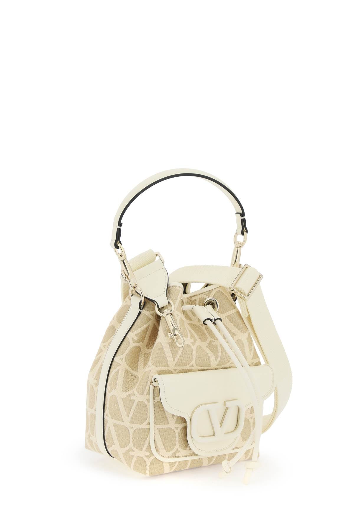 Valentino Garavani Loc Iconographer Toile Bucket Bag