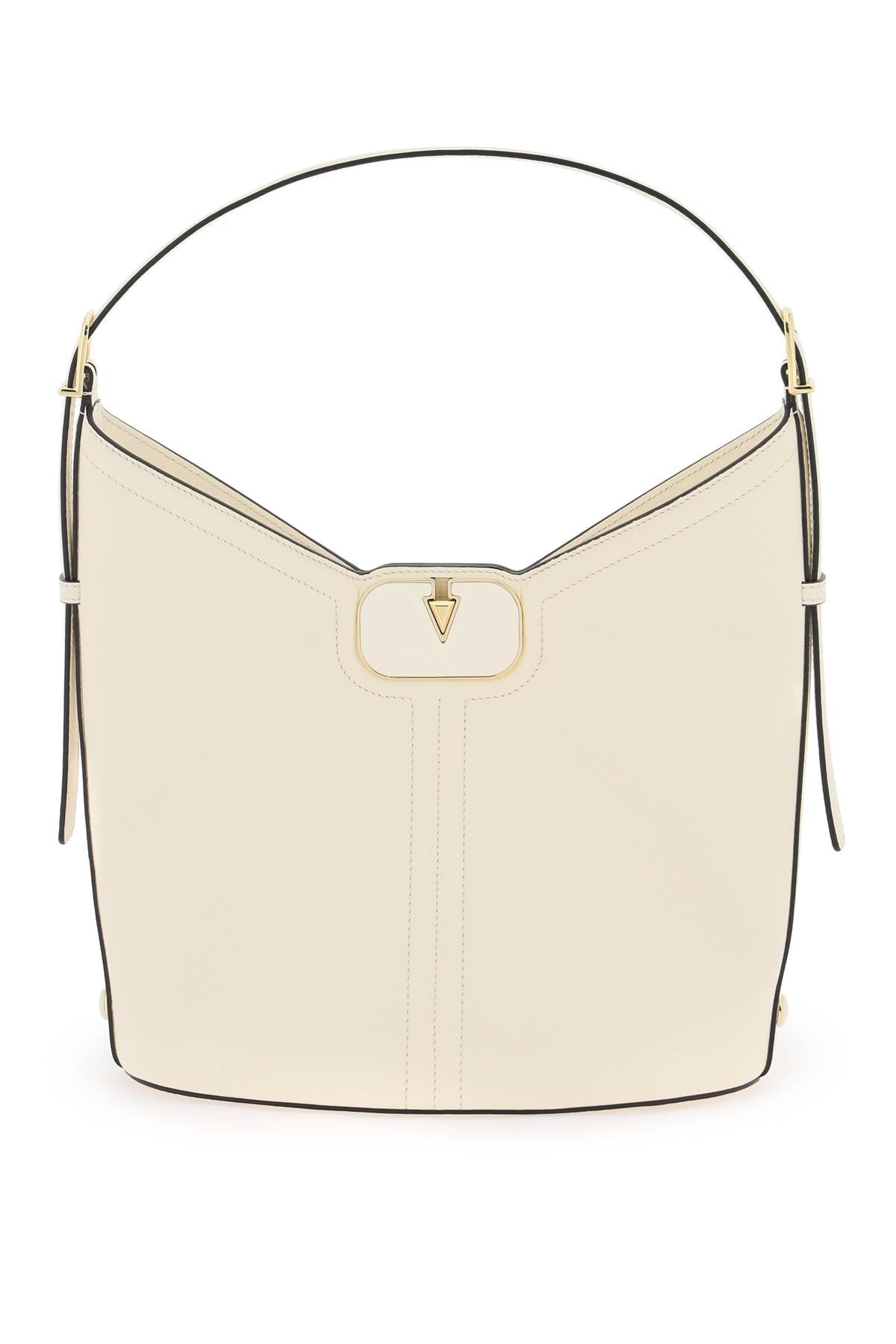 Valentino Garavani Vlogo Leather Hobo Bag