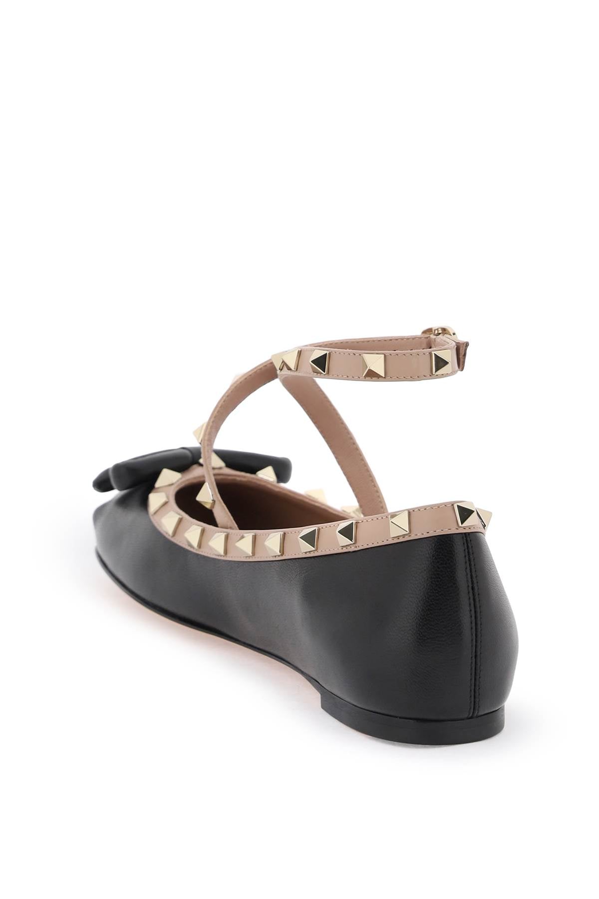 Valentino Garavani Silk Rockstud Ballet Flats