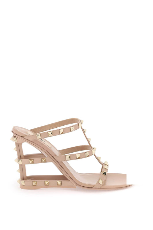 Valentino Garavani Cut-Out Wedge Mules With