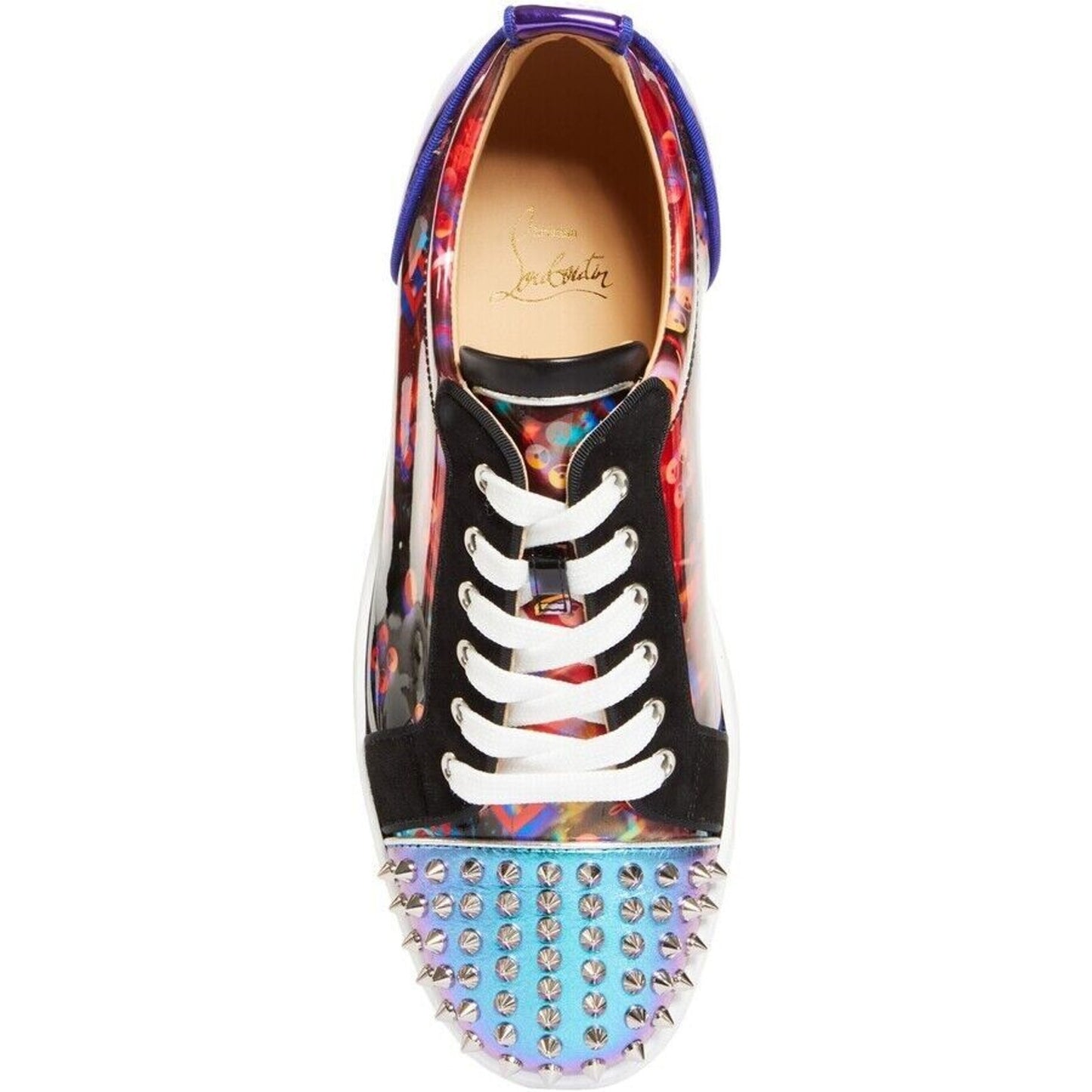 Christian Louboutin Louis Jr Spikes Orlato Low-Top Sneakers Multi