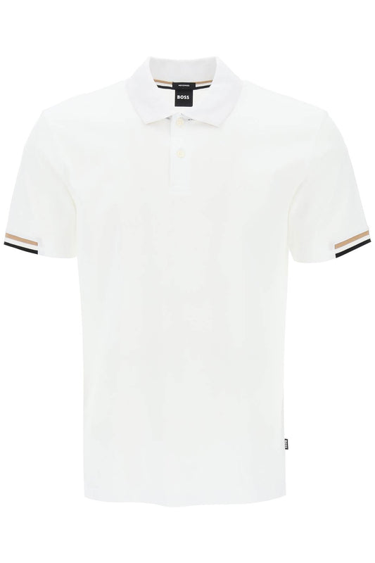 Boss Parlay Polo Shirt With Stripe Detail