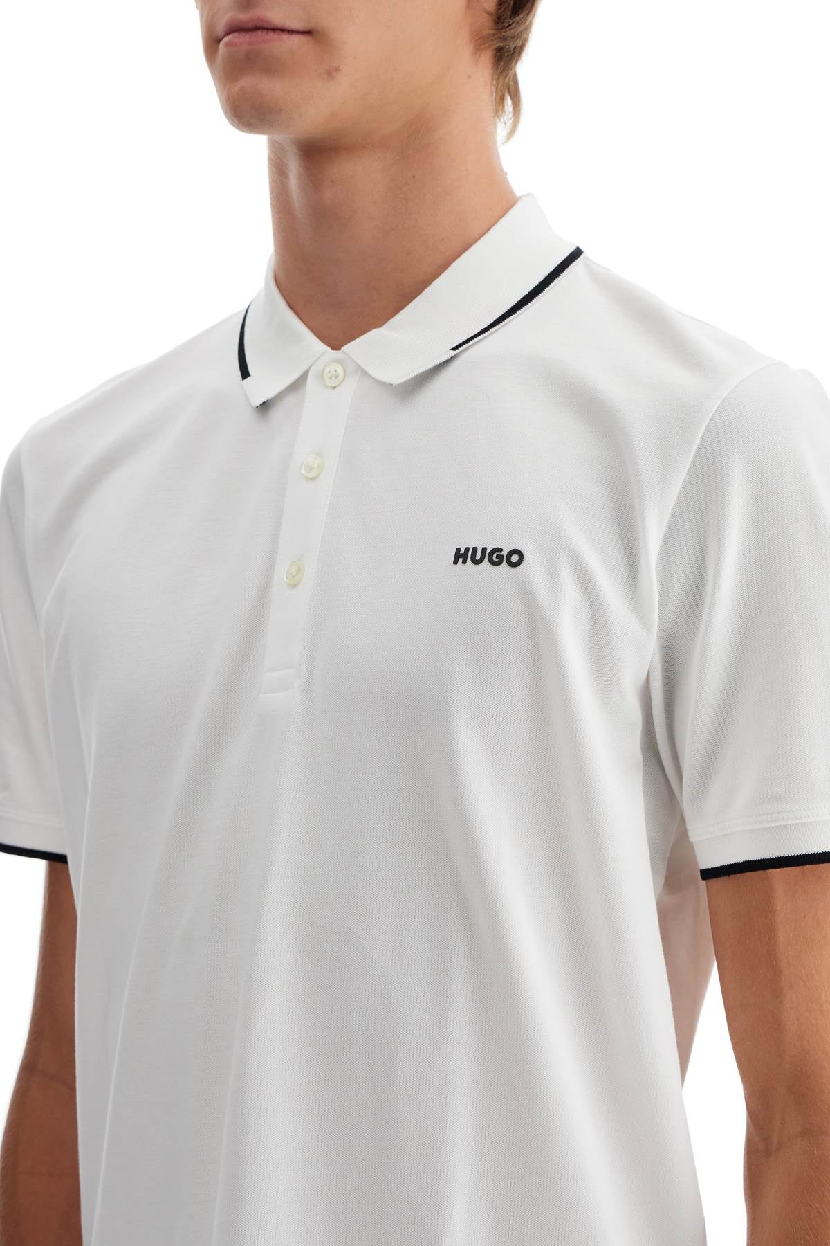 Hugo Slim Fit Piqu Polo Shirt