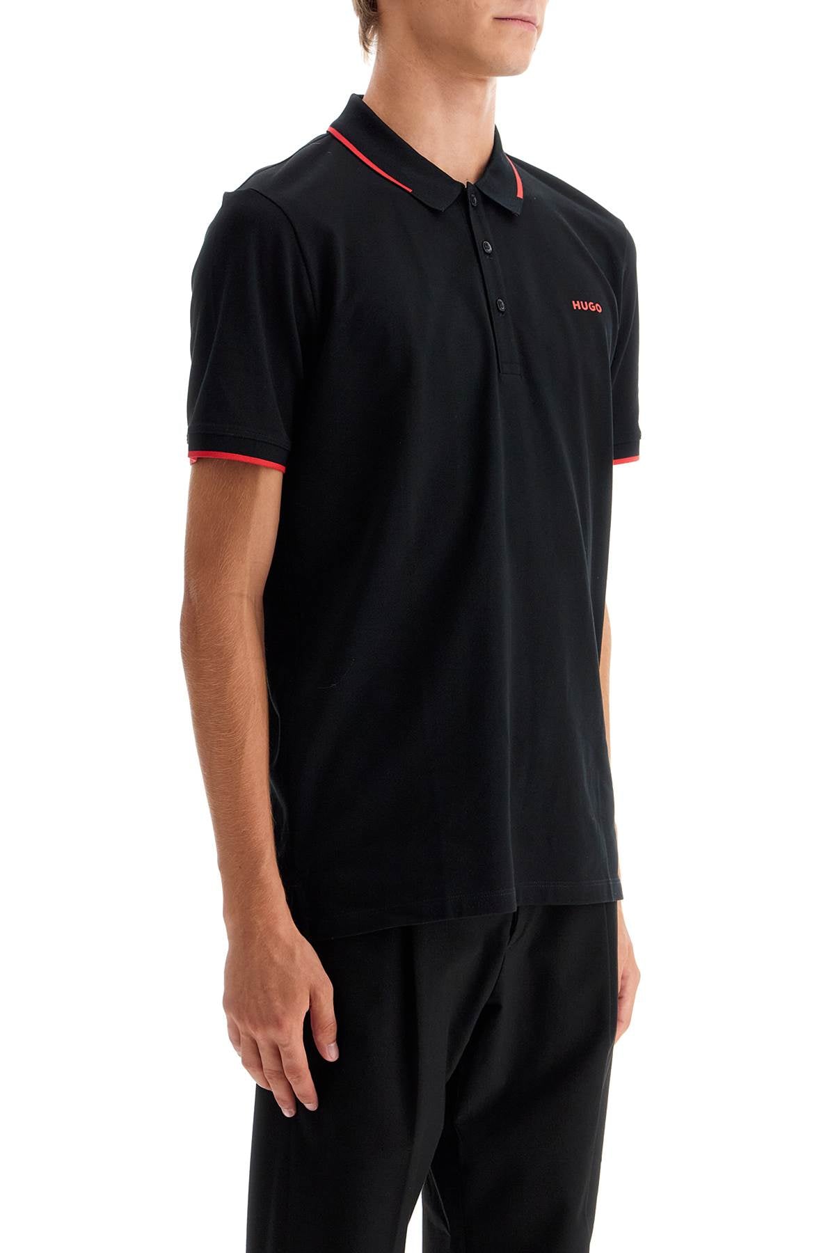 Hugo Slim Fit Piqu Polo Shirt