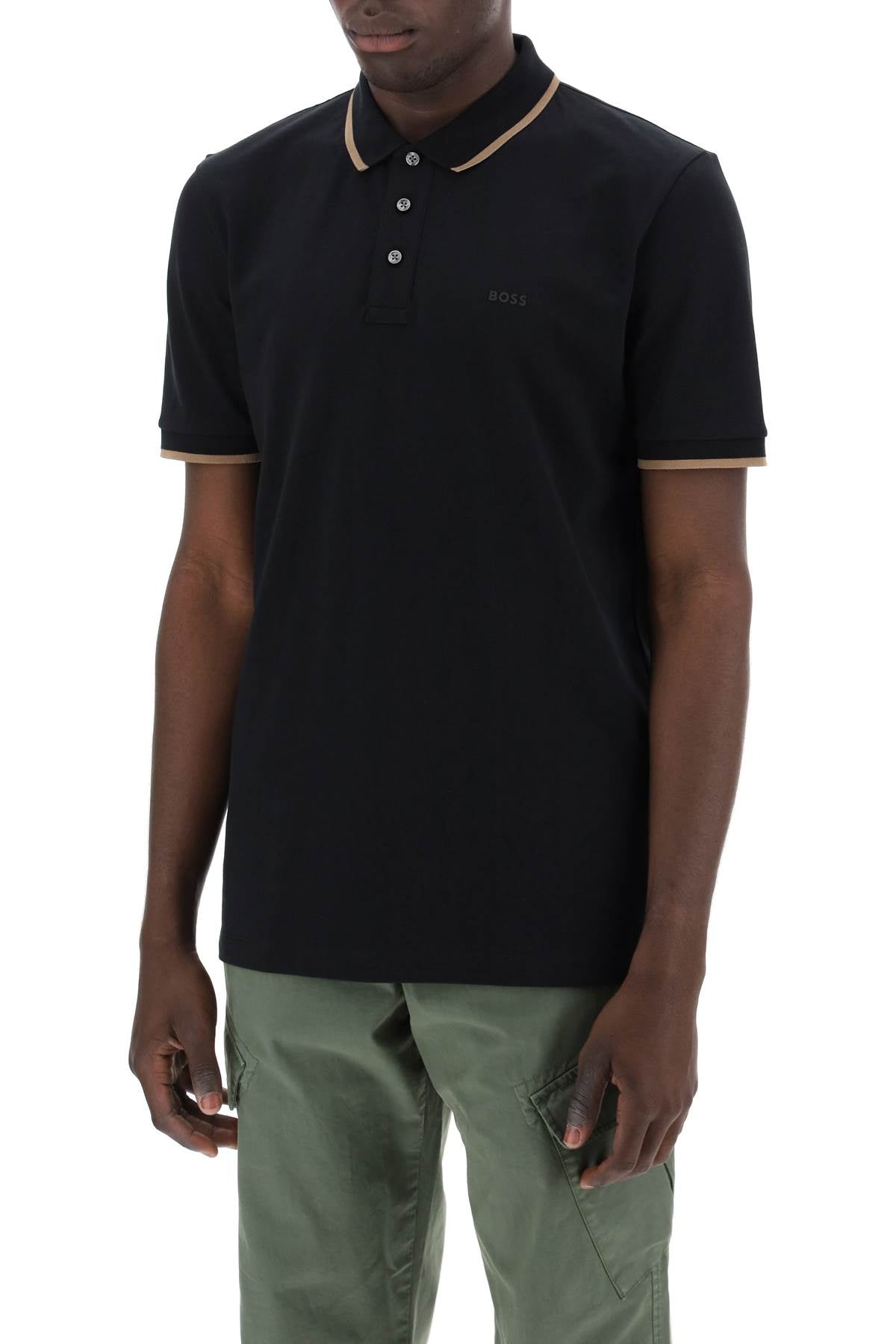 Boss Contrast Trim Parlay Polo Shirt