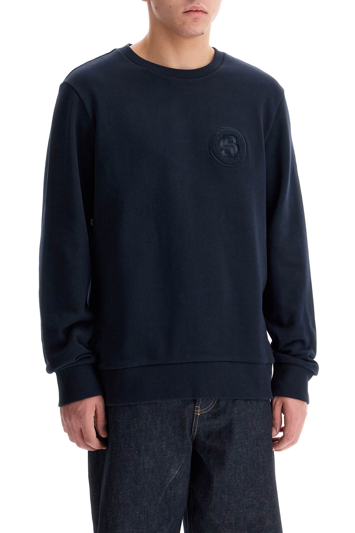 Boss Crewneck Sweatshirt With Double Mon