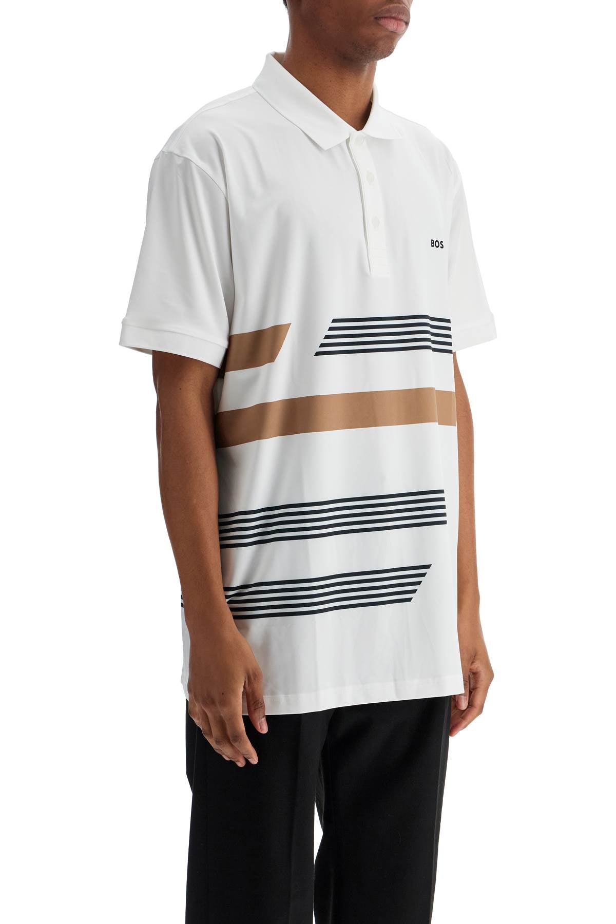 Boss Printed Stretch Jersey Polo Shirt