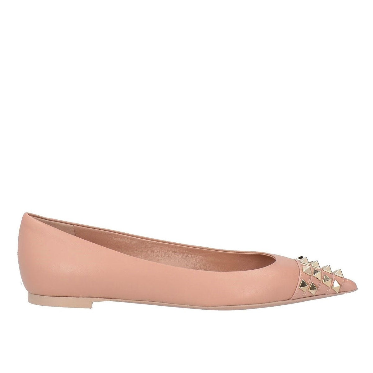 Valentino Garavani Nude Bicolor Rockstud Alcove Ballet Flats