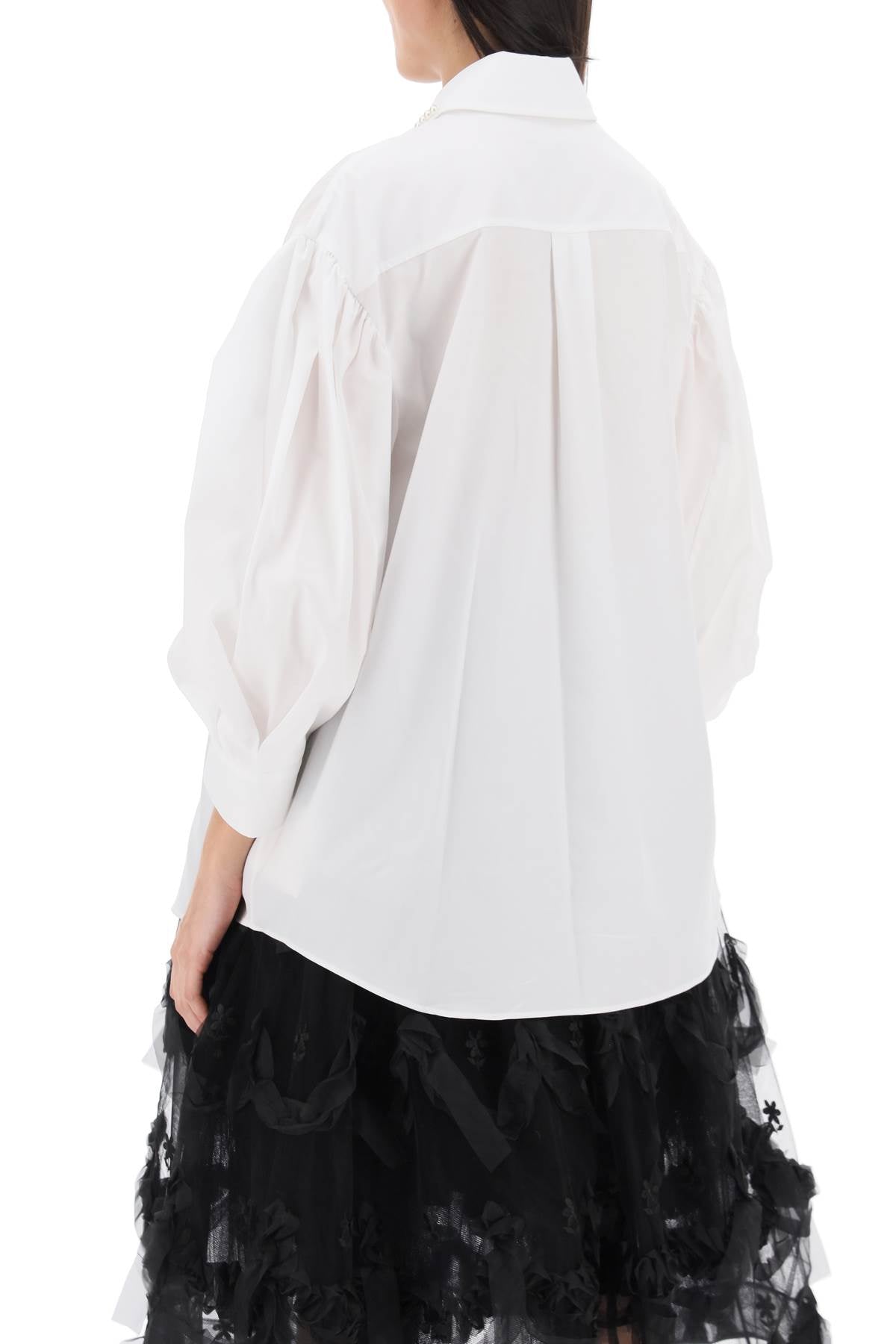 Simone Rocha Puff Sleeve Shirt With Embellishment