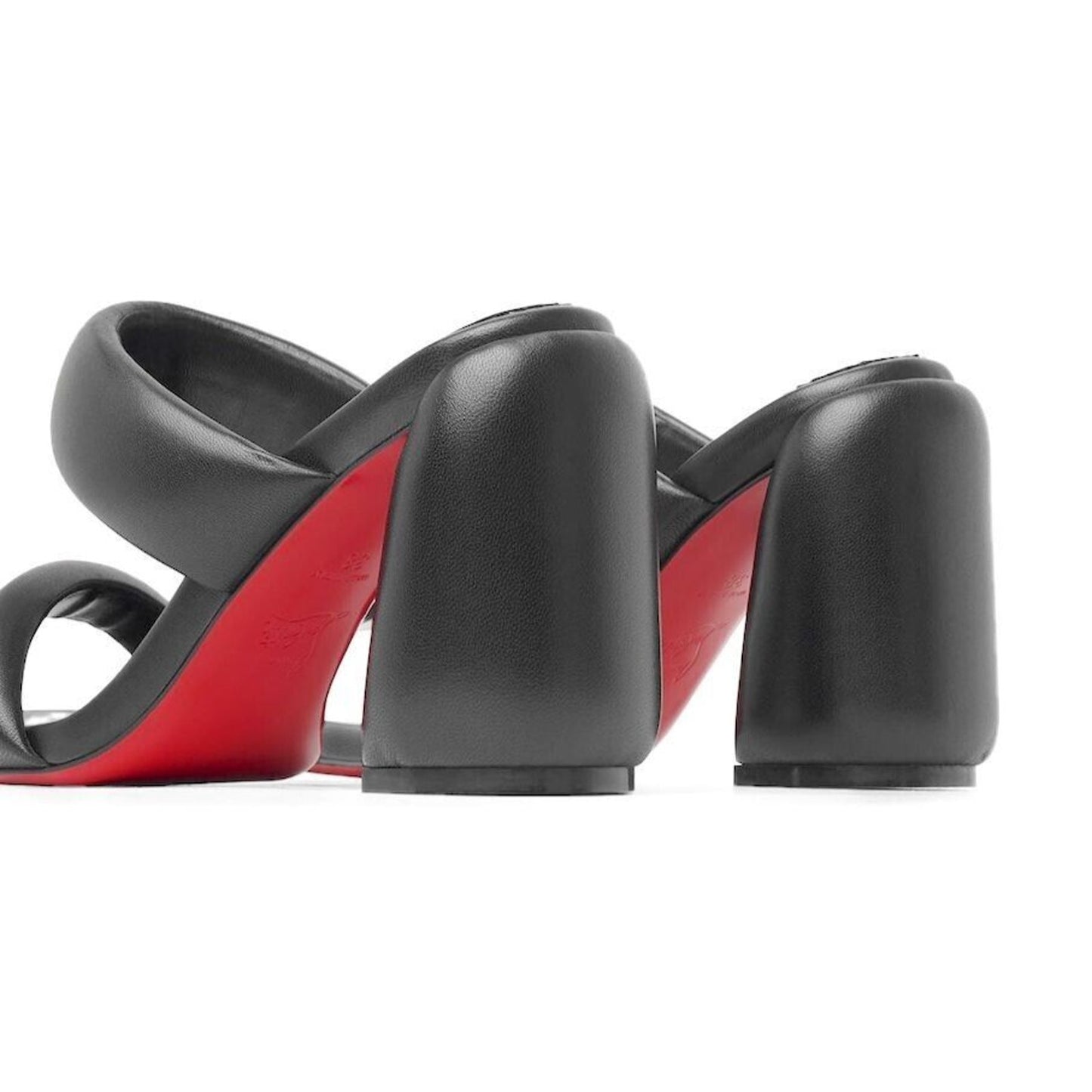 Christian Louboutin Inflama Sab 85 Black Nappa Leather Mules