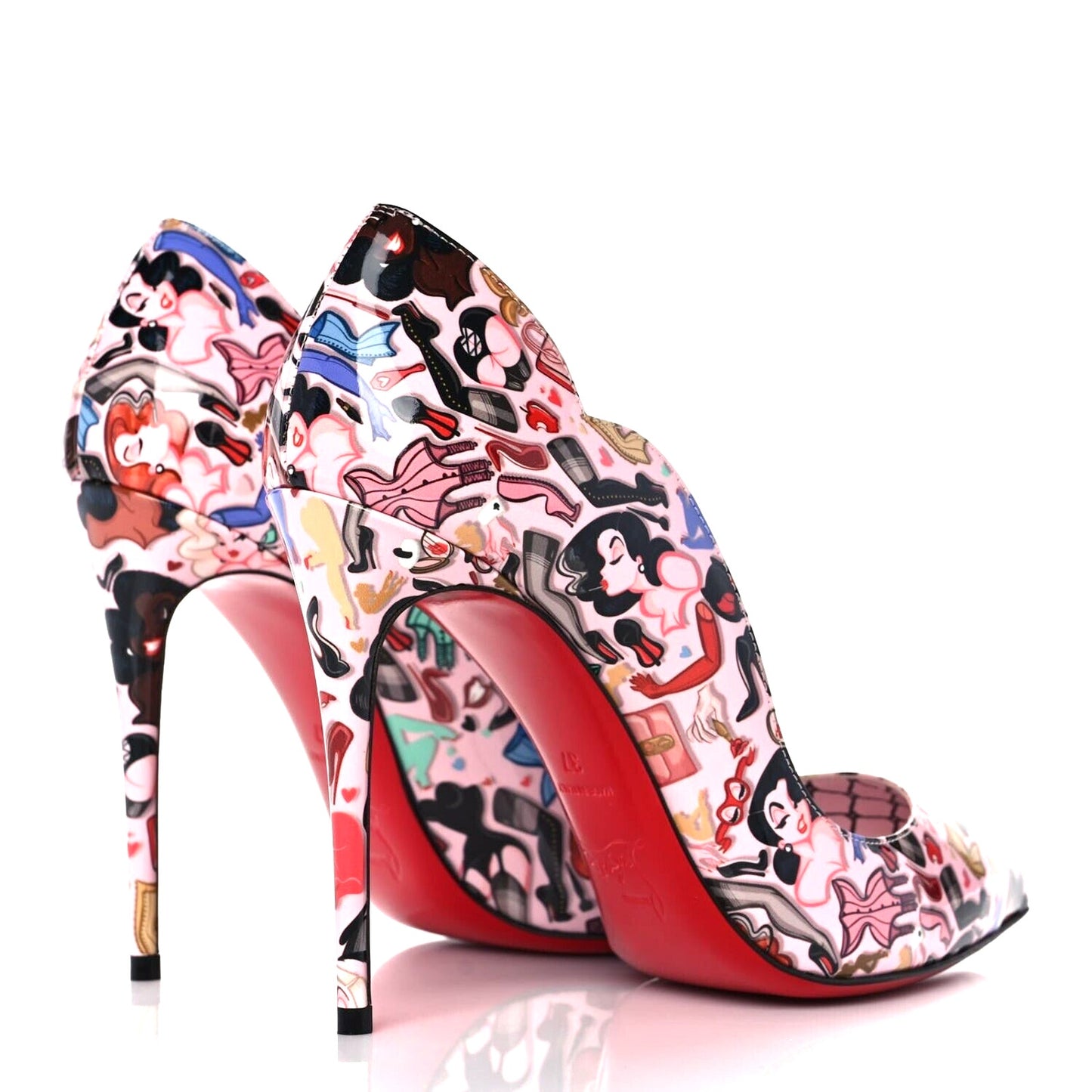 Christian Louboutin Hot Chick Dr Bored Limited Edition Pink Multi Pumps 37.5