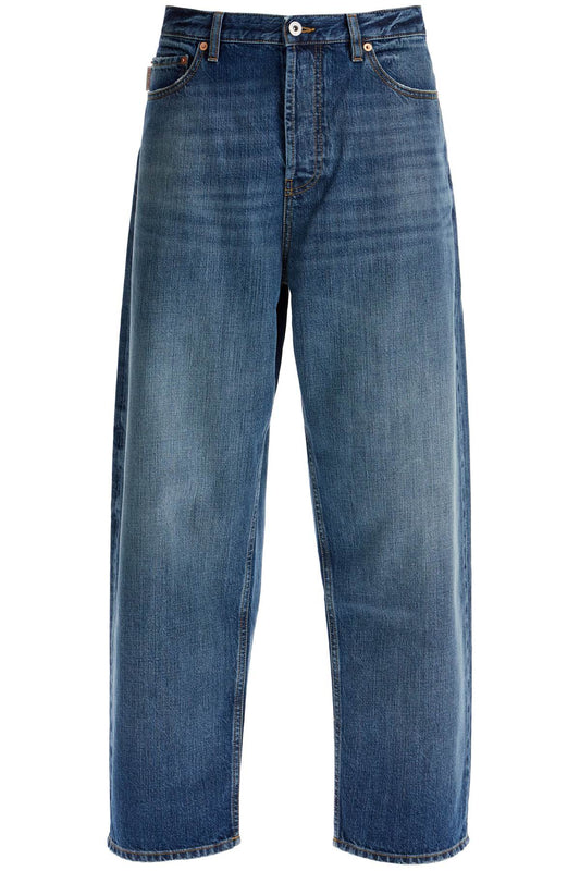 Valentino Garavani Wide-Legged Cropped Jeans With A Relaxed