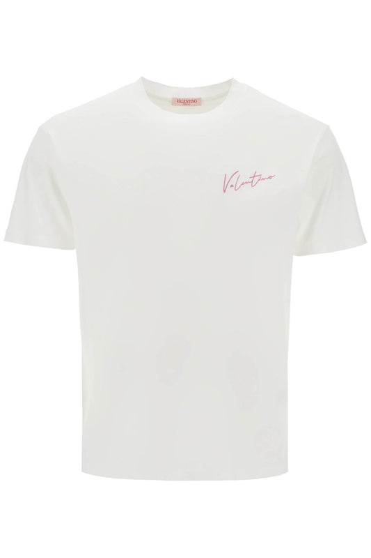 Valentino Garavani T-Shirt With Embroidery And Print Design